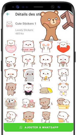 Cute Mochi Cat Bear Stickers Screenshot 0