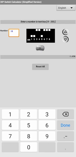 DIP Switch Calc Lite Screenshot 1