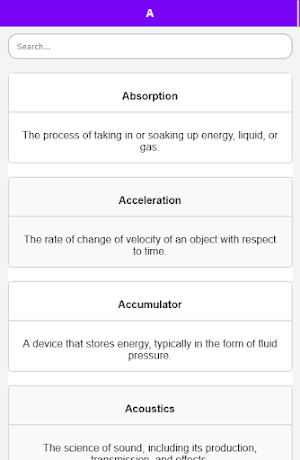 Basic Engineering Dictionary Screenshot 1