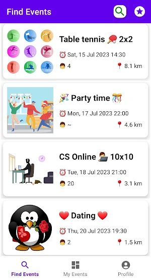 Create Events Meet new Friends Screenshot 3