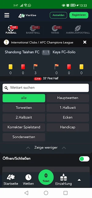 Vierklee Sportwetten App Screenshot 3