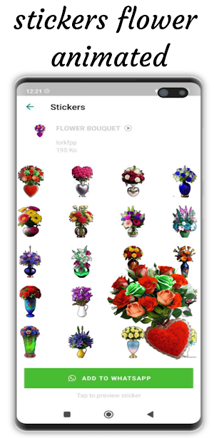 stickers flowers animated Screenshot 1