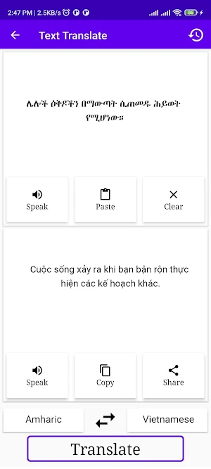 Amharic Vietnamese Translator Screenshot 1