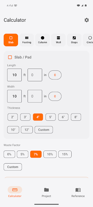 ConcreteCalc Screenshot 0