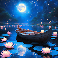晚安蓮花貼圖
