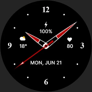 Black Analogue Z Watch Face Screenshot 3