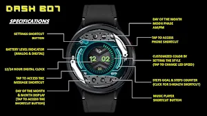 Dash B07 Wear OS Watch Face Screenshot 2