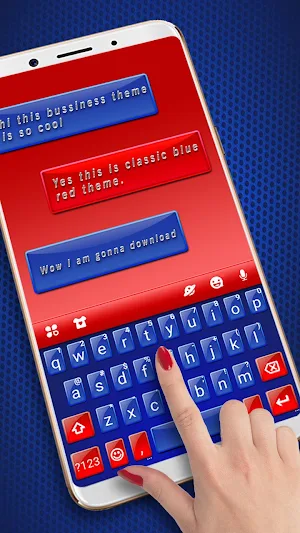 Red Blue Classic Keyboard Theme Screenshot 1