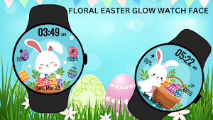 Floral Easter Glow Watch Face Screenshot 1