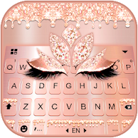 Rose Gold Drop Princess Keyboard Theme