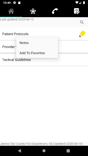 JCCFD Patient Care Protocols Screenshot 1