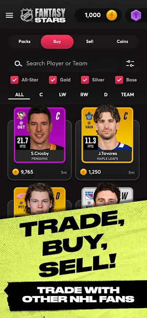 NHL Fantasy Stars Screenshot 2