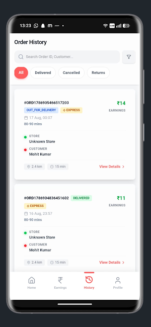 Packnpure Delivery Screenshot 2