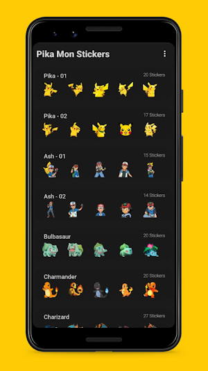 Pika Mon Stickers for WA Screenshot 1