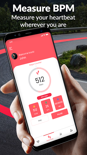 Heart Rate Monitor: Step Counter & Pulse Checker Screenshot 2