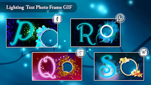 Lighting GIF Text Photo Frame - 3D GIF Text Editor Screenshot 1