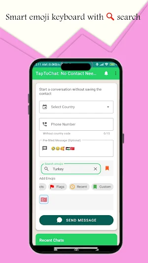 TapToChat: No Contact Needed Screenshot 1