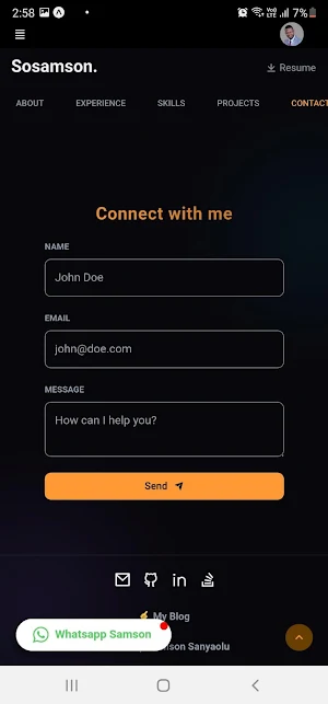 Sosamson App Screenshot 2