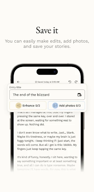 Writn: Voice Journal & Memoir Screenshot 2