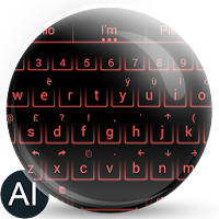 AI Keyboard Theme Neon Red