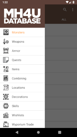 MH4U Database Screenshot 0