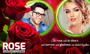 Red Rose Dual Photo Frames Screenshot 2