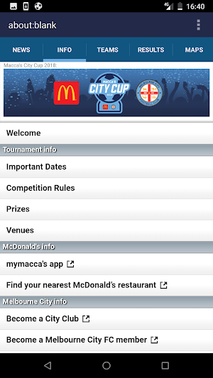 Macca's City Cup Screenshot 1