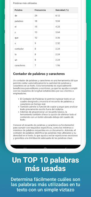 Contar las palabras: Contador Screenshot 3