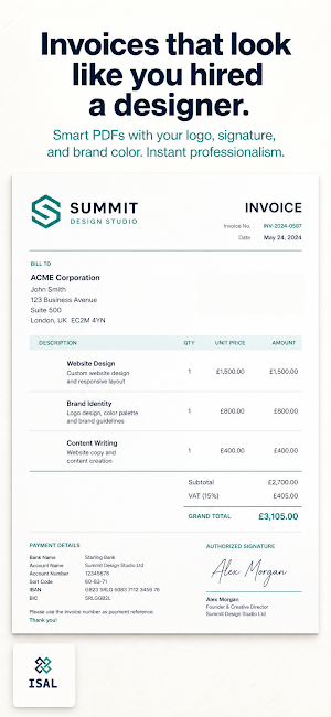 Isal Receipt & Invoice Maker Screenshot 1