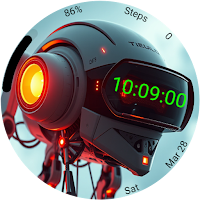 Robo01: Futuristic Robot Face