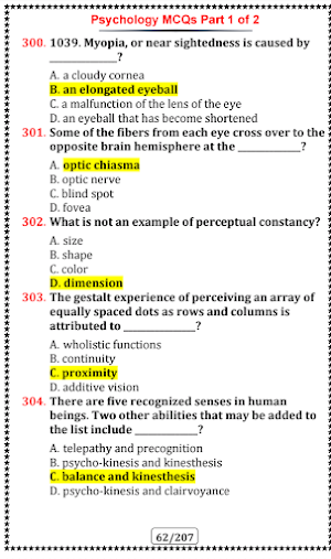 Psychology mcqs offline | Psychology mcqs app Screenshot 3
