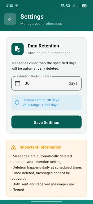 Vaarta Messaging App Screenshot 2