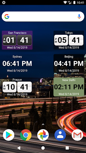World Clock Widget Screenshot 1