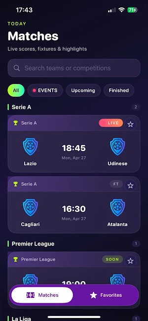 Buz tv Matches Screenshot 0