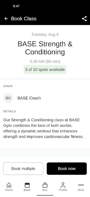 BASE Strength & Conditioning Screenshot 2