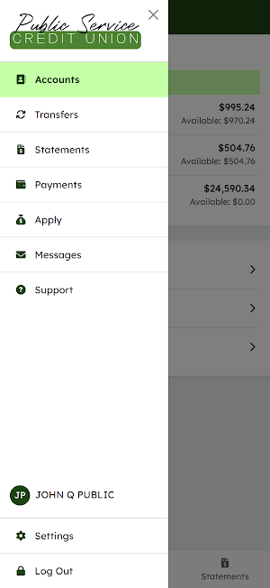Public Service CU Screenshot 1