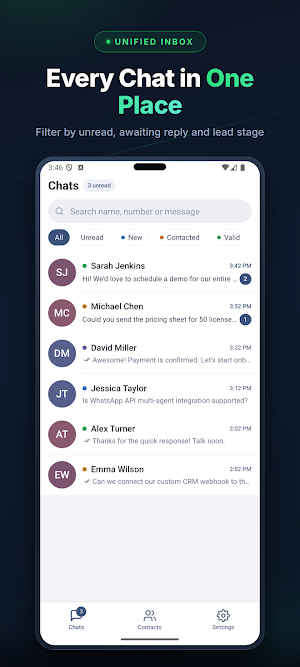 Leads - Customer Messaging CRM Screenshot 2