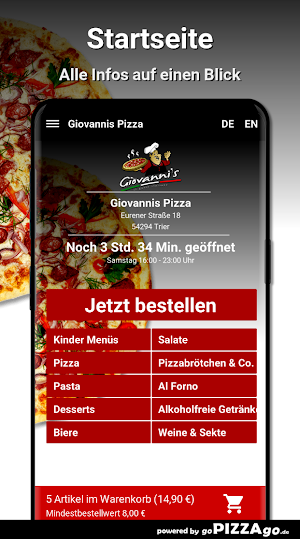 Giovannis Pizza Trier Screenshot 1