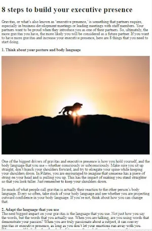 How to Have Presence Screenshot 2