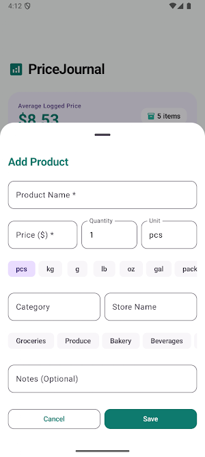 PriceJournal Screenshot 3