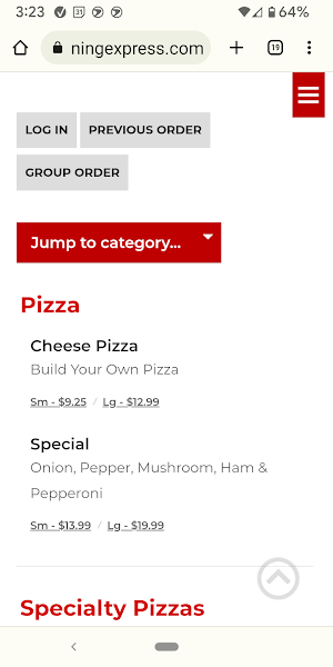 Rizzo's Pizza Peabody Screenshot 1