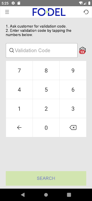 FODEL Pick-up Point App Screenshot 2
