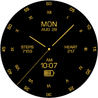 Key095 Analog Gold Watch Face