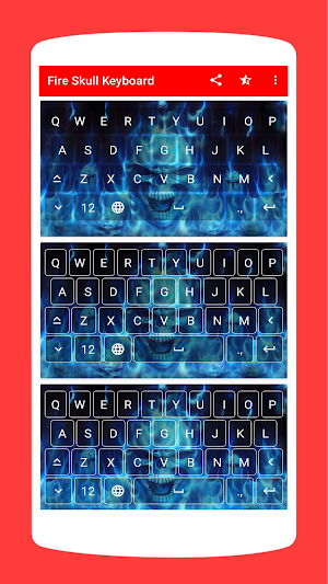 Fire Skull Keyboard Theme Screenshot 0