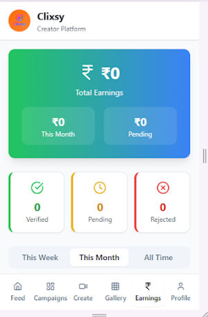 Clixsy - Content based earning Screenshot 1