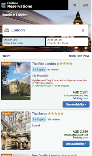 Online Reservations: Hotels Screenshot 0