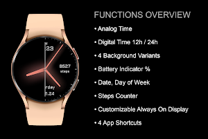 EY14 Rose Gold Glow Watchface Screenshot 2