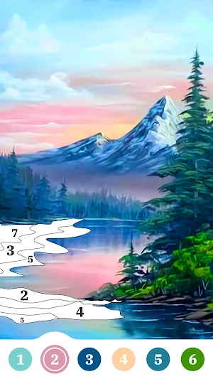 Scenery Paint: Color by Number Screenshot 3