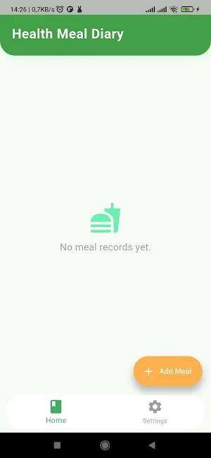 Health Meal Diary Screenshot 0