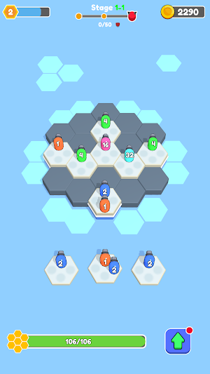 2048 Hexa TD Screenshot 1